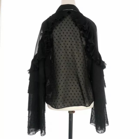 SELF-PORTRAIT Exquisite brand Lace shirt blouse Ruffle long sleeve 🌹 - Picture 3 of 7